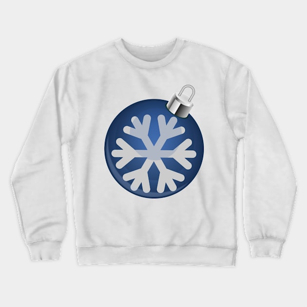 Blue Christmas bauble Crewneck Sweatshirt by TyneDesigns